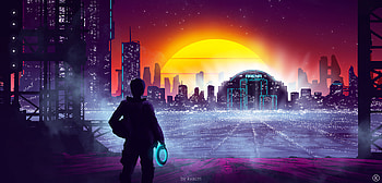 Discontinued , retrowave, synthwave, artist, artwork, digital-art, artstation HD wallpaper