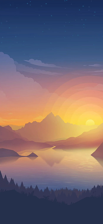 Vector Landscape, cloud, sky, nature HD phone wallpaper