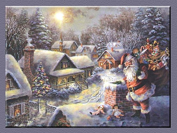 Santa is coming...., abstract, Santa, painting, fantasy, Christmas HD wallpaper