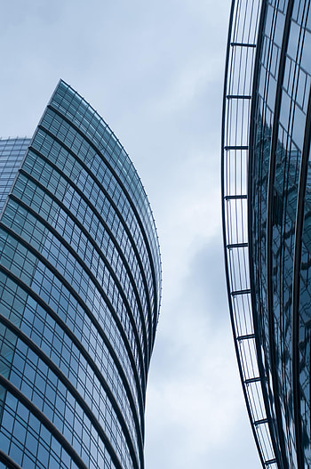 Cities, Sky, Architecture, Building, Reflection, Facade, Modern, Up To Date HD phone wallpaper