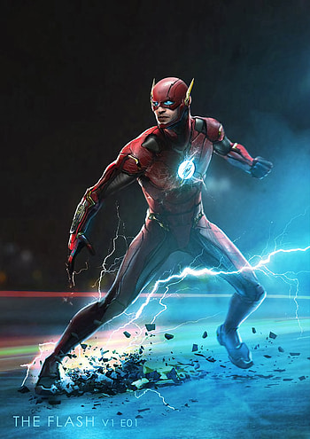 The Flash Concept Art2, electric blue, flash graphy, ConceptArt HD phone wallpaper