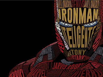 Iron Man Typographic Illustration, iron-man, artwork, artist, digital-art, superheroes, behance, typography HD wallpaper