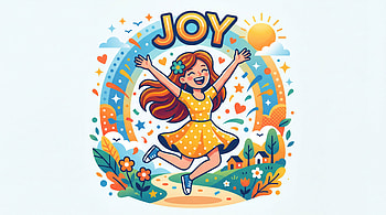 Sunlit Joy —, Joy, Girl, Cartoon, Happy HD wallpaper