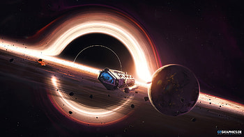 Eternity, Sci Fi, black hole, space, spaceship, planet HD wallpaper