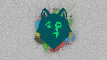 Abstract, Muzzle, , Drawing, Stains, Spots, Wolf HD wallpaper