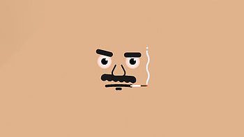 Minimal Illustration Of An Uncle Smoke, minimalism, minimalist, smoking, artist, artwork, digital-art, behance HD wallpaper