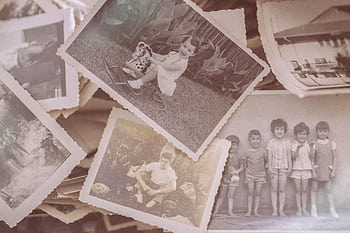 Collection of vintage family graphs evoking nostalgia and memories. HD wallpaper