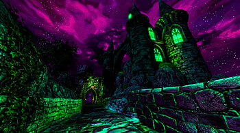 ps2core / dreamcore style haunted liminal medieval castle HD wallpaper