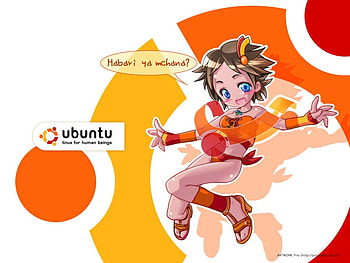 Ubuntu Loli, technology, ubuntu, loli HD wallpaper