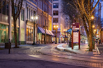 Street in night-time, night, twilight, urban, architecture, , street, dusk, houses HD wallpaper