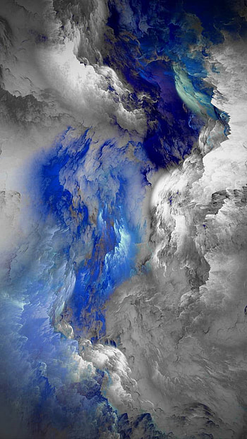 white, blue, artistic, cloud HD phone wallpaper