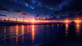 Watching The Sunset Scenery , sunset, scenery, artist, artwork, digital-art HD wallpaper