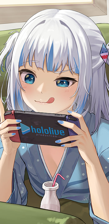 hololive, Gawr Gura, Anime, Virtual Youtuber HD phone wallpaper