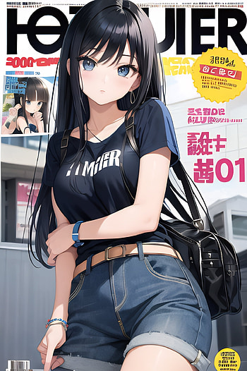 Magazine cover, cute, Cool, Anime, girl, anime girl, cool anime, cute anime HD phone wallpaper