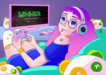 Gamer Girl, Artstation showcase, Digital artistry, Gaming enthusiasts HD wallpaper