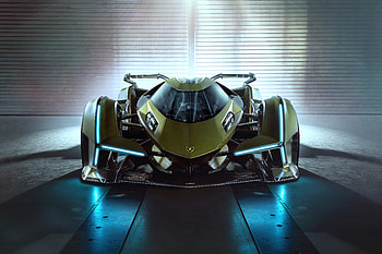2020 Lamborghini Lambo V12 Vision Gran Turismo Front View, lamborghini-vision-gran-turismo, cars, 2020-cars HD wallpaper