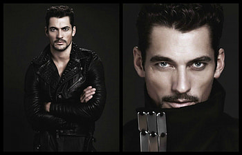 David Gandy, by cehenot, black, model, blue eyes, man, male, collage HD wallpaper
