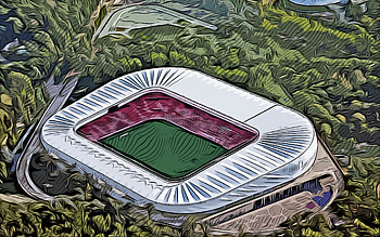 Nagyerdei Stadion, , vector art, Nagyerdei Stadion drawing, creative art, Nagyerdei Stadion art, vector drawing, Debrecen, Hungary HD wallpaper