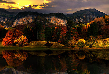 Our Planet, gorgeous, trees, amazing, mountains, lake HD wallpaper