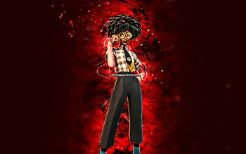 Doctor Slone, , red neon lights, Fortnite Battle Royale, Fortnite characters, Doctor Slone Skin, Fortnite, Doctor Slone Fortnite HD wallpaper