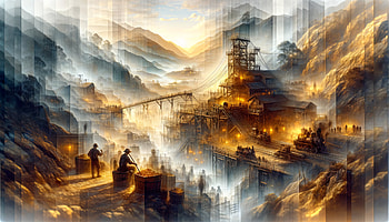 Epic Gold Mining Operation, gold mining, mining, mountain, industrial HD wallpaper