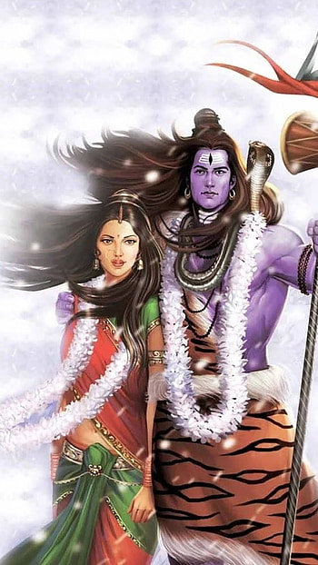 Lord Shiva , Lord Shiva, Goddess Parvati HD phone wallpaper