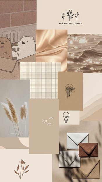 Aesthetic, art, brown HD phone wallpaper