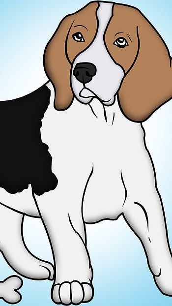 Cartoon Dog, Painting, Animal HD phone wallpaper