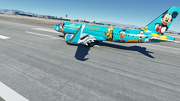 Alaska Airlines, Disneyland, KLAX to KLAS, Avsim screen shots HD wallpaper