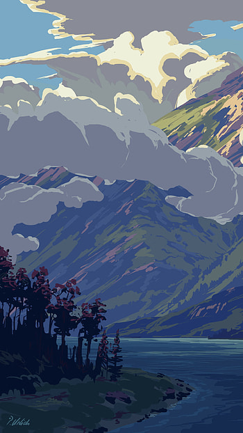 artistic, mountain HD phone wallpaper