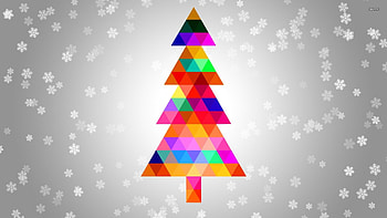Colourful Christmas Tree, Silver, Christmas, Tree, , Colourful HD wallpaper