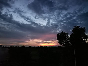 Early sunrise, cloud, sky HD wallpaper