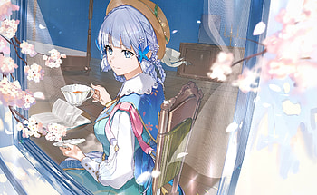 Kamisato Ayaka, Kamisato Ayaka (Genshin Impact), video game, Genshin Impact HD wallpaper