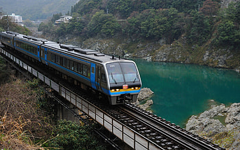 new train, fun, technology, cool, train, lake HD wallpaper