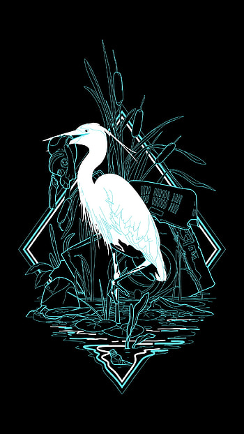 Flamingo neon, animal HD phone wallpaper