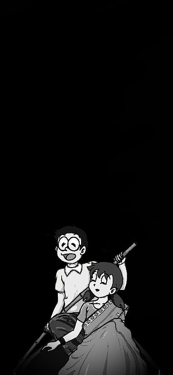Nobita & suzuka, eye, art HD phone wallpaper
