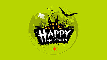 Halloween, minimal, digital art, typography HD wallpaper
