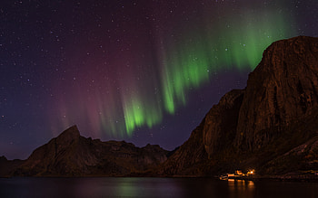 Aurora Borealis, sky, borealis, northern lights, aurora HD wallpaper