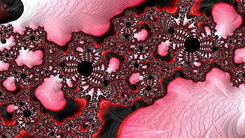Trippy Psychedelic Fractal, colorful, colors, red, black, Abstract, fractal, abstract black, red and black HD wallpaper