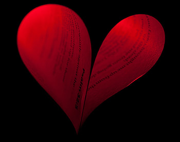 Red heart of the bible, bible, black, abstract, graphy, red, choice, psalm HD wallpaper