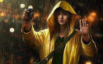 Girl In Rain Artwork, girl, rain, artwork, artist HD wallpaper