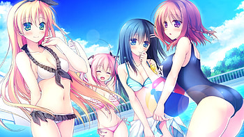 Summer vacation, Bathing, Summer, Group, Friends, Girls HD wallpaper