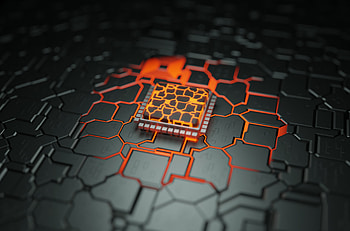 Processor, Sci-fi, Technology, Orange HD wallpaper