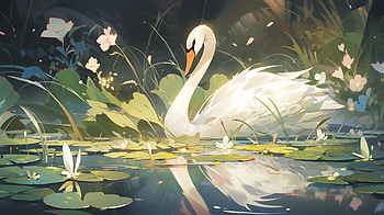 Majestic Swan Lake, Animal, swan HD wallpaper