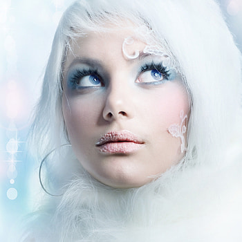blue eyes, blue, beautiful woman, paradis, snow, eyes HD wallpaper