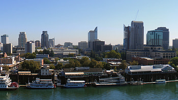 Sacramento, Skyline, Old SAC HD wallpaper