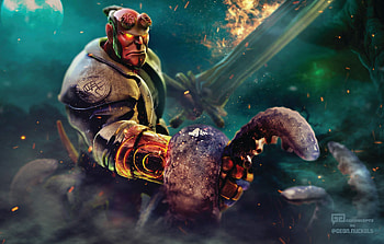 Art Hellboy New, hellboy, superheroes, artwork, digital-art, art, behance HD wallpaper