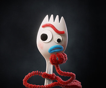 Forky, curious, Toy Story 4, movie HD wallpaper