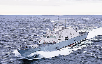 USS Billings, , vector art, LCS-15, littoral combat ships, United States Navy, US army, abstract ships, battleship, US Navy, dom-class, USS Billings LCS-15 HD wallpaper