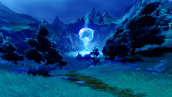Genshin Impact : Mystical Nightscape, video game, Genshin Impact HD wallpaper